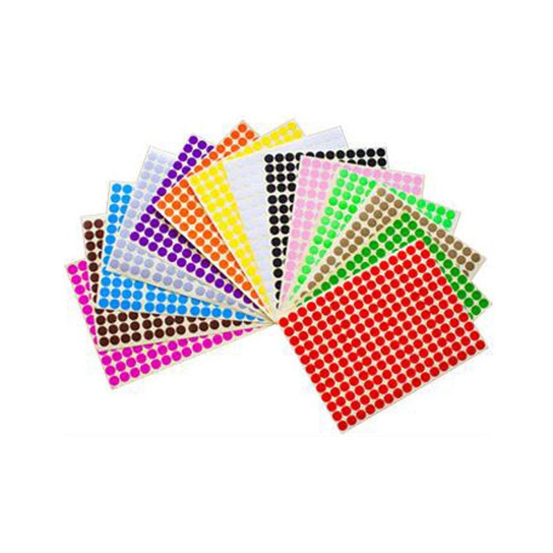 Lasenersm 14 Sheets (2688 Pcs) Essential Oil Bottle Cap Labels Stickers - Multi-Colored Round Stickers - 10mm Diameter - Waterproof & Oilproof - Printable & Handwritten - Assorted Colors - Image 1